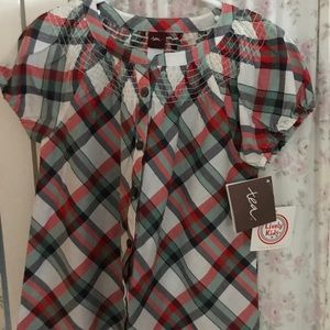 Tea Collection Girls Plaid Blouse